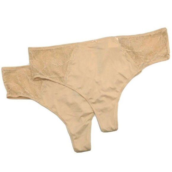 BOGO INC International Concepts Womens Thong Panties Size 1X NEW Lot of 2 Frappe - Picture 2 of 8